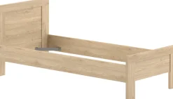 Vipack Jugendzimmer-Set »SAM - Bett, Nachtkonsole, Kleiderschrank 2-trg., gradliniges Design« Schubladen auf Metallauszug, Kleiderschrank 2-trg. mit viel Stauraum, 3 tlg. tlg.