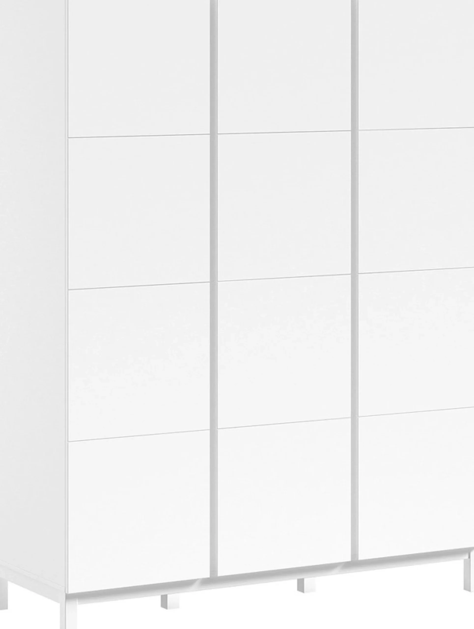 Vipack Jugendzimmer-Set »Set best. aus Einzelbett 90/200, Nachtkonsole, Kleiderschrank 3-trg.« 3 Stk. tlg. in gradlinigem Design, pflegeleichte lackierte Oberfläche in Weiß