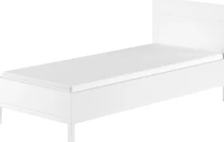 Vipack Jugendzimmer-Set »Set best. aus Einzelbett 90/200, Nachtkonsole, Kleiderschrank 3-trg.« 3 Stk. tlg. in gradlinigem Design, pflegeleichte lackierte Oberfläche in Weiß