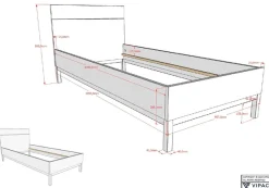 Vipack Jugendzimmer-Set »Set best. aus Einzelbett 90/200, Nachtkonsole, Kleiderschrank 3-trg.« 3 Stk. tlg. in gradlinigem Design, pflegeleichte lackierte Oberfläche in Weiß