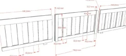Vipack Kinderbett »Dallas, massiv Bett, Rausfallschutz, umbaubar vom Boden- zum Daybett« inkl. Rolllattenrost und Sprossenumrandung, 90 oder 140x200 cm breit,stabil und standfest gebaut, wahlweise Kiefer massiv natur oder weiß