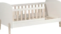 Vipack Kinderbett »Kiddy, inkl. Rolllattenrost, niedrige Einstiegshöhe, stabil gebaut« B/H/T ca. 147x68x77cm, MDF weiß lackiert, Füße und Sprossen Kiefer,wahlweise mit oder ohne Bettschublade als Stauraum