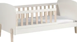 Vipack Kinderbett »Kiddy, inkl. Rolllattenrost, niedrige Einstiegshöhe, stabil gebaut« B/H/T ca. 147x68x77cm, MDF weiß lackiert, Füße und Sprossen Kiefer,wahlweise mit oder ohne Bettschublade als Stauraum