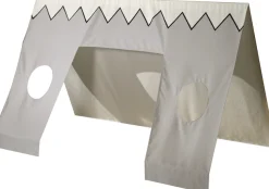 Vipack Kinderbett »TIPI, Kiefer massiv, 2-farbig lackiert, mit Rolllattenrost« B/H/T ca. 206x134,5x105,5cm, mit Textil-Zeltdach,niedriger Betteinstieg, stabil gebaut