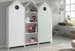 Vipack Kinderregal »Casami, Regalschrank mit 3 Böden und viel Stauraum« B/H/T ca. 57,6x171,3x37cm, universell einsetzbar, TOP modern,aus hochwertigem MDF, weiß lackiert