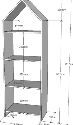 Vipack Kinderregal »Casami, Regalschrank mit 3 Böden und viel Stauraum« B/H/T ca. 57,6x171,3x37cm, universell einsetzbar, TOP modern,aus hochwertigem MDF, weiß lackiert
