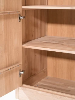 Vipack Kleiderschrank »Forrest mit 2 Drehtüren (Soft-Close), Made in Europe, zeitloses Design« B/H/T ca: 100x190x55 cm, Eiche massiv natur geölt,praktische Facheinteilung, viel Stauraum, hochwertige Verarbeitung