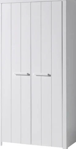 Vipack Kleiderschrank Made in Europe,Geräumiger 2-trg. Kleiderschrank in Landhaus Optik, 2 Fächer