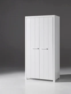 Vipack Kleiderschrank Made in Europe,Geräumiger 2-trg. Kleiderschrank in Landhaus Optik, 2 Fächer