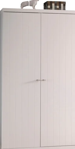 Vipack Kleiderschrank Made in Europe,Kleiderschrank mit 2 Türen, Hängemöglichkeit und Wäschefächern