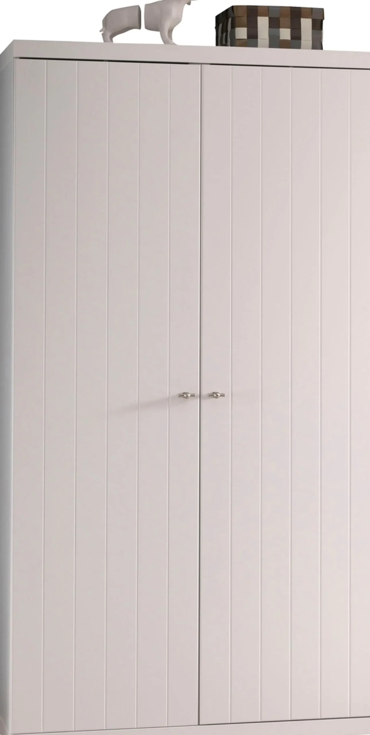 Vipack Kleiderschrank Made in Europe,Kleiderschrank mit 2 Türen, Hängemöglichkeit und Wäschefächern