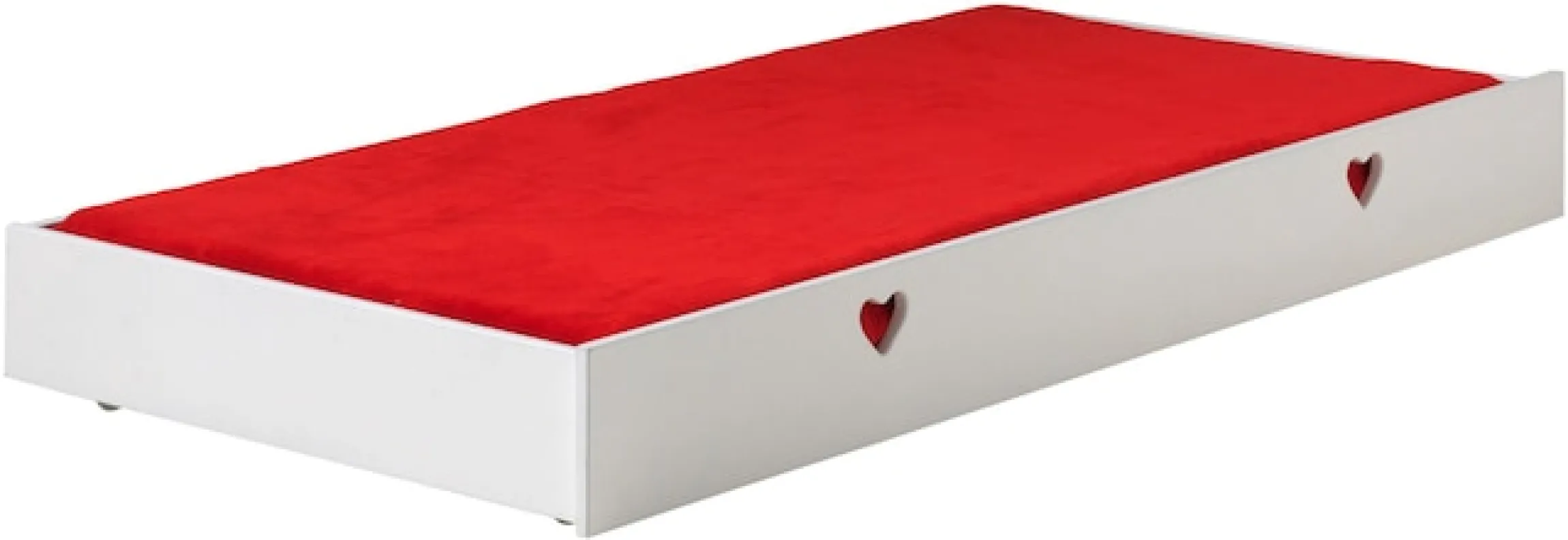 Vipack Schubkasten »Amori, auf Rollen zum Unterschieben unter das Bett« B/H/T ca. 199x22x94cm, Bedenplatten Dekor, einfach zu bedienen,bietet viel Stauraum im Zimmer, weiß lackiert