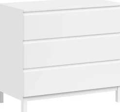 Vipack Wickelkommode »Kommode mit gradliniger Optik, Schubladen mit Griffmulde« inkl. Soft-Close und viel Stauraum, Oberfläche Weiß lackiert 98,5 cm