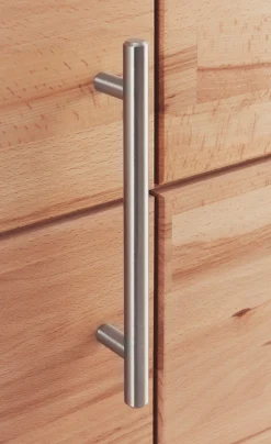 VOGL Möbelfabrik Highboard »Toronto« opt. Glastüren, teilmassiv, Rahmenoptik, Made in Germany