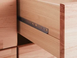 VOGL Möbelfabrik Highboard »Toronto« opt. Glastüren, teilmassiv, Rahmenoptik, Made in Germany