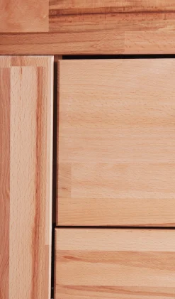 VOGL Möbelfabrik Highboard »Toronto« opt. Glastüren, teilmassiv, Rahmenoptik, Made in Germany