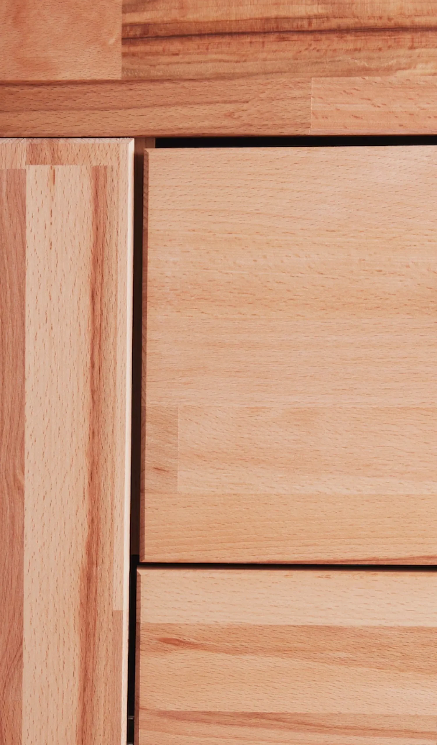 VOGL Möbelfabrik Highboard »Toronto« opt. Glastüren, teilmassiv, Rahmenoptik, Made in Germany