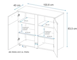 VOGL Möbelfabrik Kommode »Tirent« mit 2 Türen