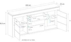 VOGL Möbelfabrik Sideboard Breite 182 cm