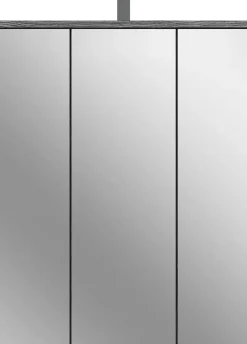 welltime Badezimmerspiegelschrank »LUCCA, Breite 60cm, inkl. LED Beleuchtung, 3 Spiegeltüren« Set, 2 Stk. tlg. Badmöbel, Badschrank, Schrank, Wandschrank, Bad, Badezimmer