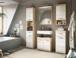 welltime Badezimmerspiegelschrank »SIENA, Breite 60cm, 3 Spiegeltüren, 9 Fächer, 6 Einlegeböden« TOPSELLER!, 1 Stk. tlg. in verschiedenen Farben erhältlich, Badmöbel, Spiegel, Badschrank, Bad