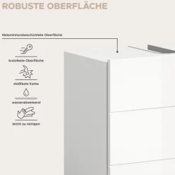 welltime Badmöbel-Set »BIEL, Höhe 190 cm,Hochschrank,WBU, Spiegelschrank, Unterschrank, Lampe« 5 Stk. tlg.