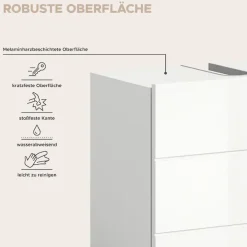 welltime Badmöbel-Set »BIEL, Höhe 190 cm, Midischrank, Unterschrank, Spiegel, Standschrank« 4 Stk. tlg.