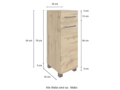 welltime Badmöbel-Set »Chicago« Spiegelschrank, Unterbeckenschrank, Hängeschrank, Unterschrank etc., 5 Stk. tlg.