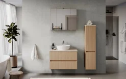 welltime Badmöbel-Set »EIXO, Set aus Spiegelschrank, Waschtisch und Midischrank«