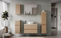 welltime Badmöbel-Set »EIXO, Set aus Spiegelschrank, Waschtisch und Midischrank«