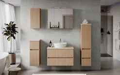 welltime Badmöbel-Set »EIXO, Set aus Spiegelschrank, Waschtisch und Midischrank«