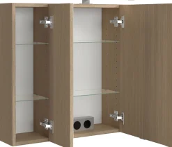 welltime Badmöbel-Set »EIXO, 5tlg.-Set: Spiegelschrank, Waschtisch und Beimöbel«