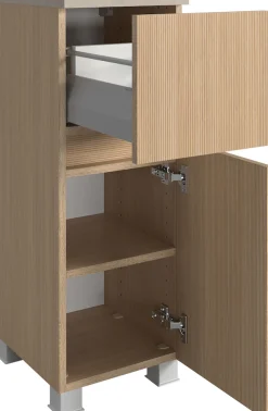 welltime Badmöbel-Set »EIXO, 5tlg.-Set: Spiegelschrank, Waschtisch und Beimöbel«