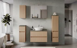 welltime Badmöbel-Set »EIXO, 5tlg.-Set: Spiegelschrank, Waschtisch und Beimöbel«