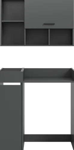 welltime Badmöbel-Set »FALAS,3-teilig, Hauswirtschaftsraum Set, Breite 95 cm« Set, bestehend aus: Waschmaschinenumbauschrank, Standregal & Hängeschrank, 3 Stk. tlg.