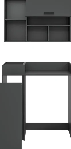 welltime Badmöbel-Set »FALAS,3-teilig, Hauswirtschaftsraum Set, Breite 95 cm« Set, bestehend aus: Waschmaschinenumbauschrank, Standregal & Hängeschrank, 3 Stk. tlg.