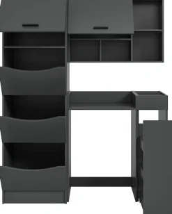 welltime Badmöbel-Set »FALAS,4-teilig, Hauswirtschaftsraum Set, Breite 126 cm« Set, Wäschschrank, Waschmaschinenumbauschrank, Standregal, Hängeschrank, 4 Stk. tlg.