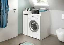 welltime Badmöbel-Set »FALAS,2-teilig, Hauswirtschaftsraum Set, Breite 95 cm« Set, bestehend aus: Waschmaschinenumbauschrank und Standregal, 2 Stk. tlg.