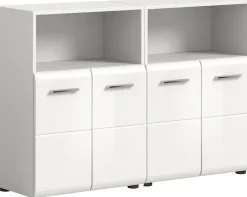 welltime Badmöbel-Set »FLORENZ,2-teilige Badkombination, hochwertige MDF-Front« Set, 2-teiliges Set bestehend aus: 2 Midischrank breit,
