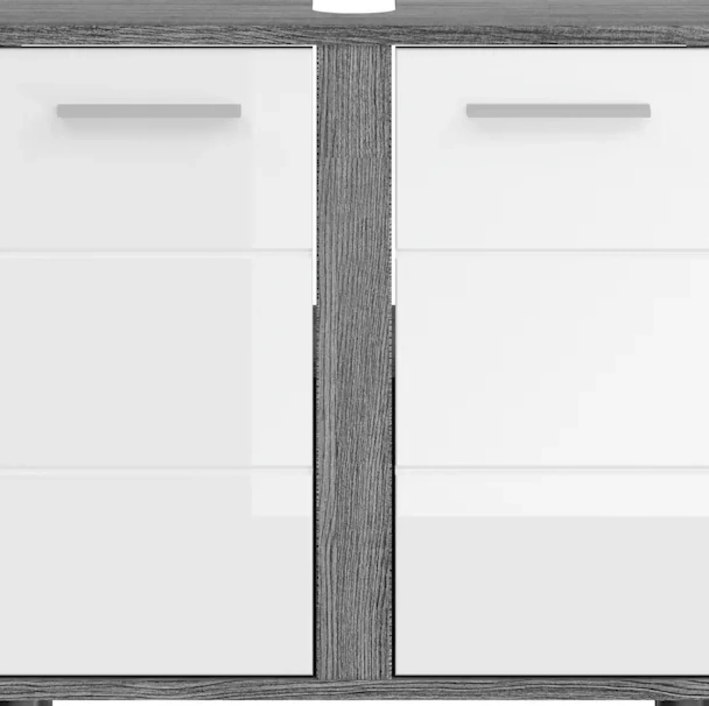 welltime Badmöbel-Set »LUCCA, 4-teilig, MDF Hochglanzfront, bestehend aus:« Set, 4 Stk. tlg.