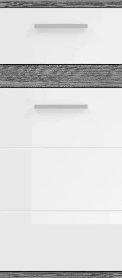 welltime Badmöbel-Set »LUCCA, 5-teilig, inklusive LED Beleuchtung, bestehend aus:« Set, 5 Stk. tlg.