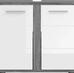 welltime Badmöbel-Set »LUCCA, 5-teilig, inklusive LED Beleuchtung, bestehend aus:« Set, 5 Stk. tlg.