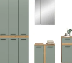 welltime Badmöbel-Set »LUCCA, 4-tlg. Badkombination, viel Stauraum, modernes Design« 4 Stk. tlg.