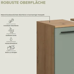 welltime Badmöbel-Set »LUCCA, 4-tlg. Badkombination, viel Stauraum, modernes Design« 4 Stk. tlg.