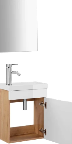 welltime Badmöbel-Set »Lund Gästebad Gästebadezimmmer Set Gäste-WC Waschplatzset«