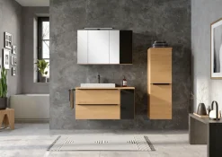 welltime Badmöbel-Set »MAILAND, 2 Metall-Vollauszüge mit Softclose« Maße (B/H/T): ca. 105/200/47 cm,