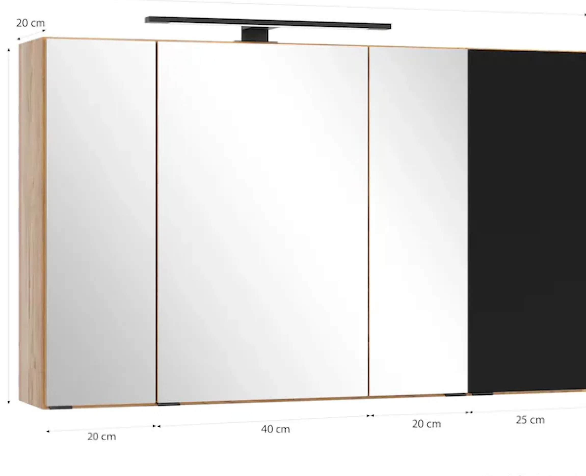 welltime Badmöbel-Set »MAILAND, 2 Metall-Vollauszüge mit Softclose« Maße (B/H/T): ca. 105/200/47 cm,