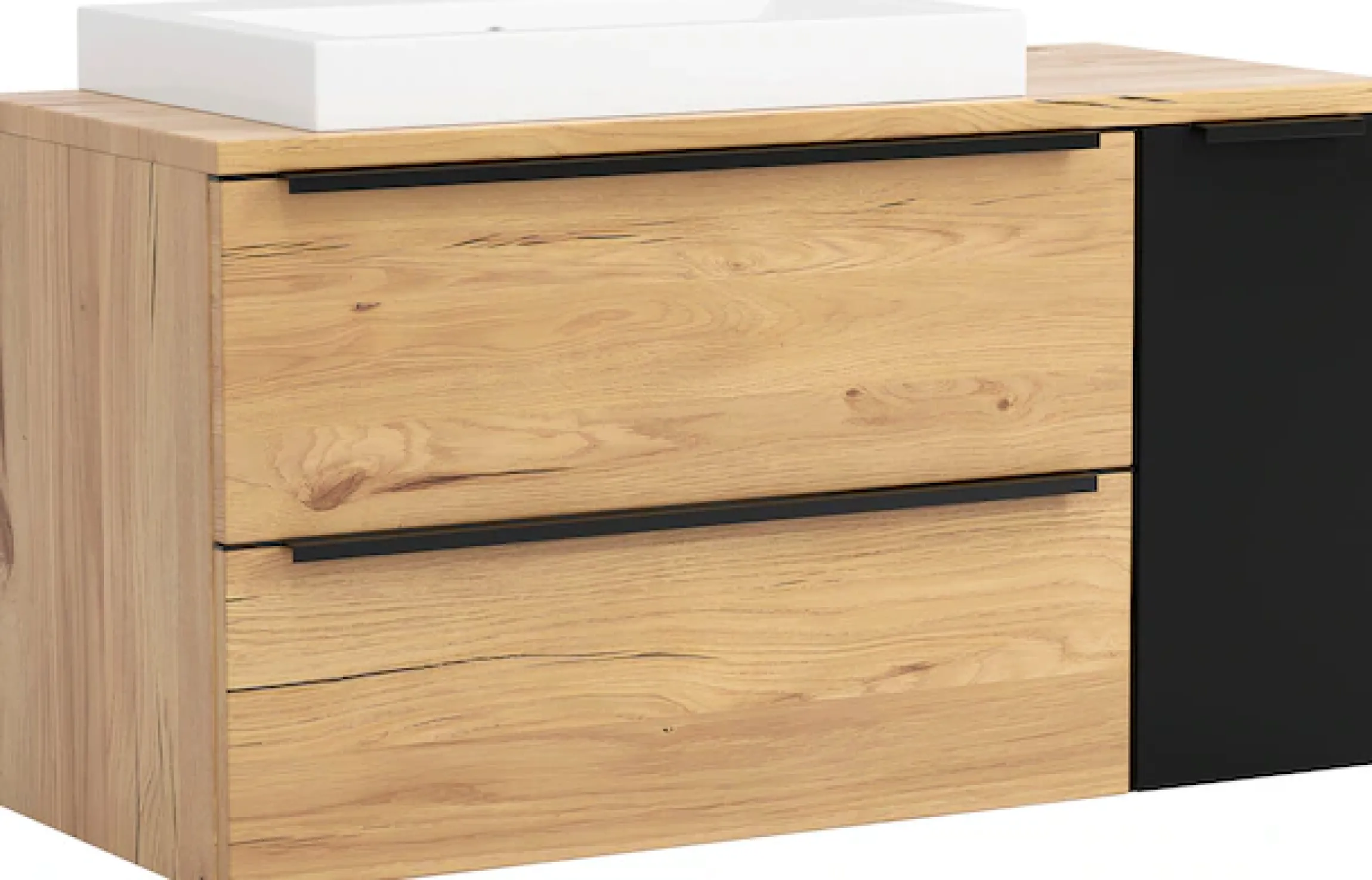 welltime Badmöbel-Set »MAILAND, 2 Metall-Vollauszüge mit Softclose« Maße (B/H/T): ca. 105/200/47 cm,
