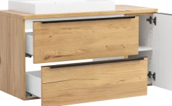 welltime Badmöbel-Set »MAILAND, 2 Metall-Vollauszüge mit Softclose« Maße (B/H/T): ca. 105/200/47 cm,