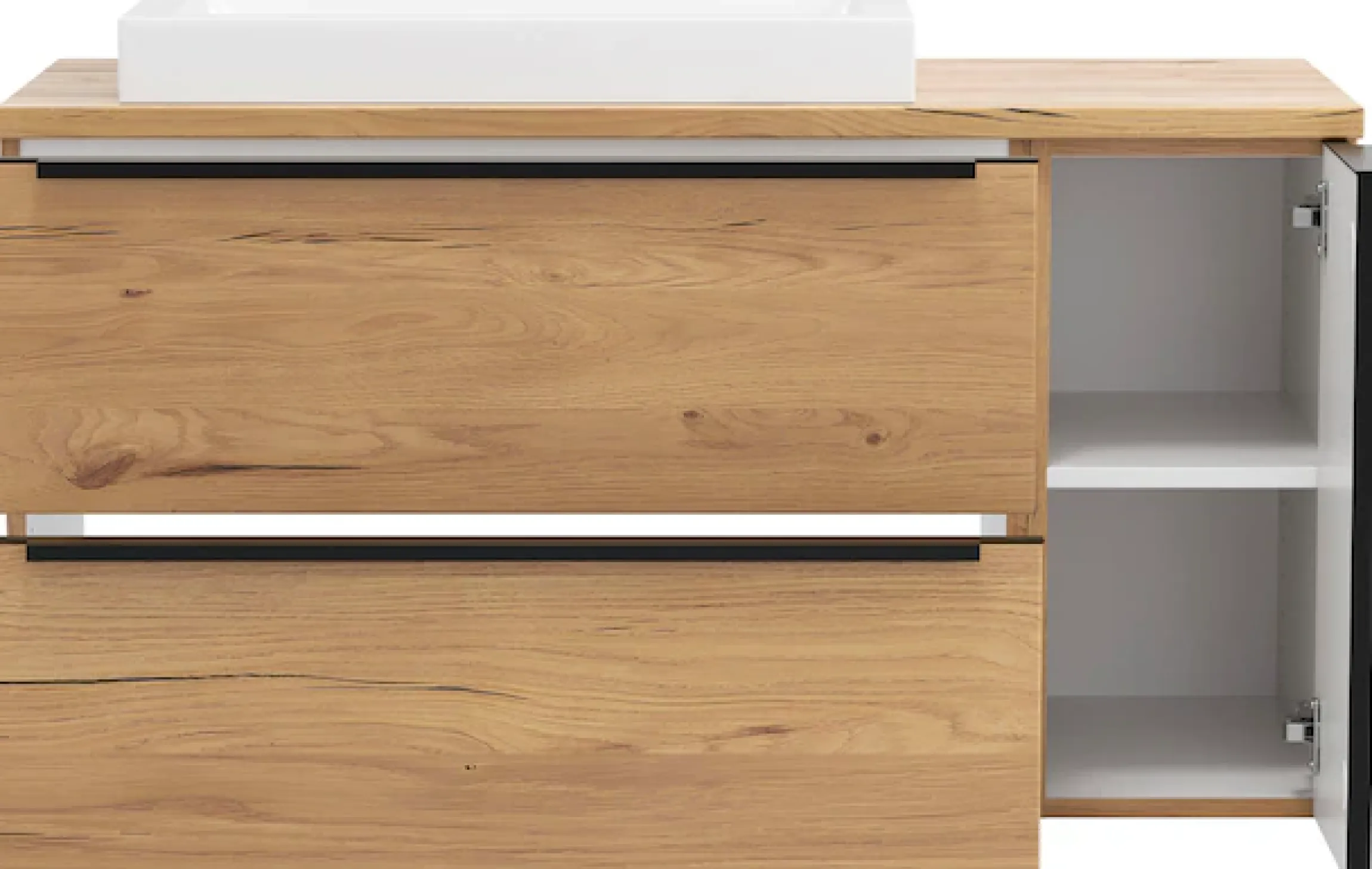welltime Badmöbel-Set »MAILAND, 2 Metall-Vollauszüge mit Softclose« Maße (B/H/T): ca. 105/200/47 cm,